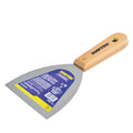 Espátula flexible de acero de alto carbón con mango de madera 3″ 6pz Surtek