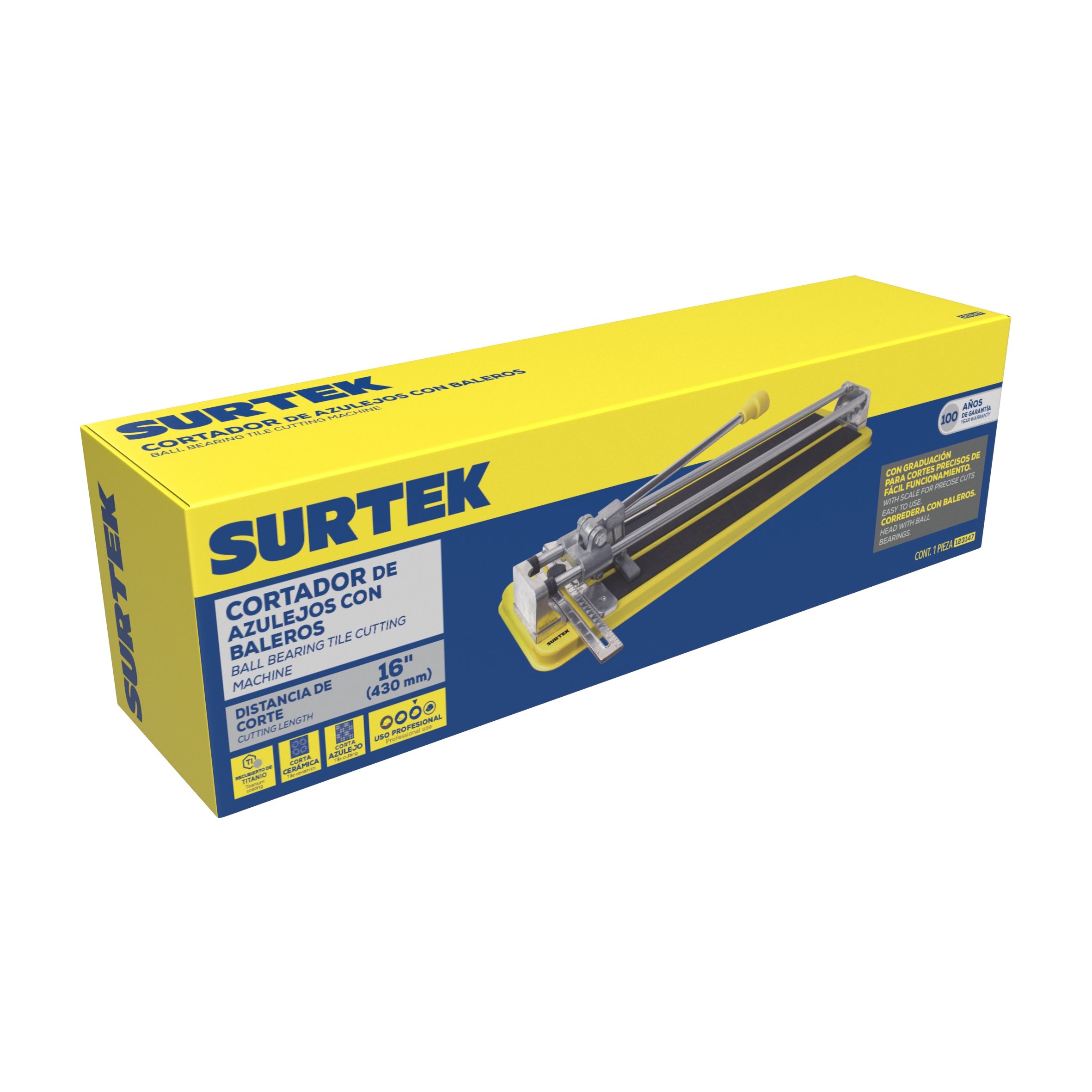 Corta azulejos con baleros 20″, Surtek