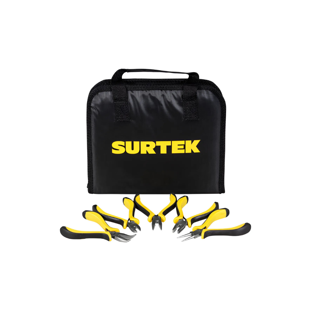 Juego Combinado De Mini Pinzas Electricista C/estuche, 6pz Surtek