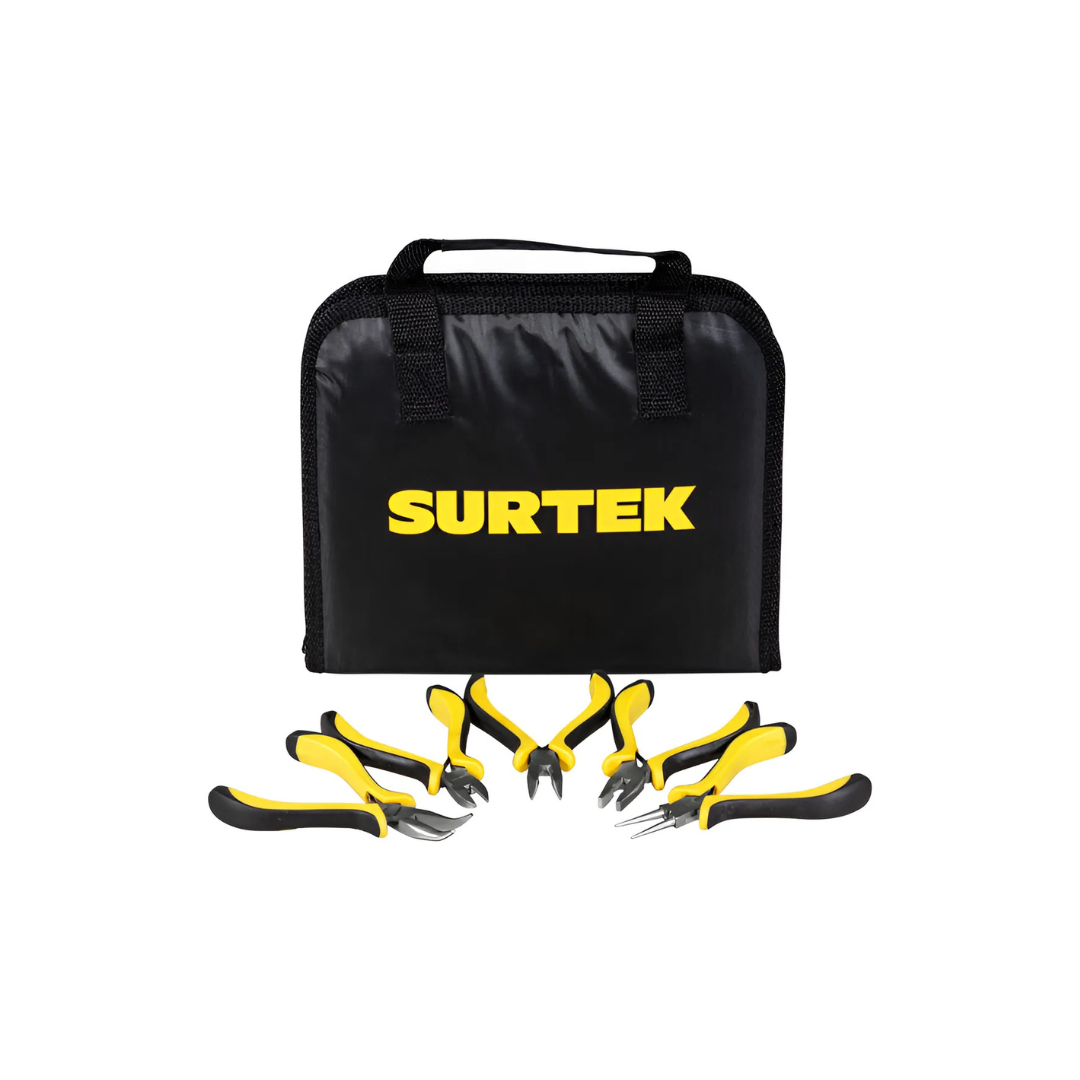 Juego Combinado De Mini Pinzas Electricista C/estuche, 6pz Surtek