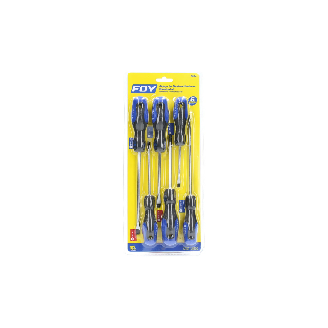 Juego 6 Destornillador bimaterial Foy