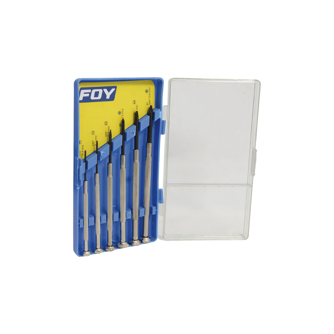 Juego de 6 destornilladores de precisión combinado Foy
