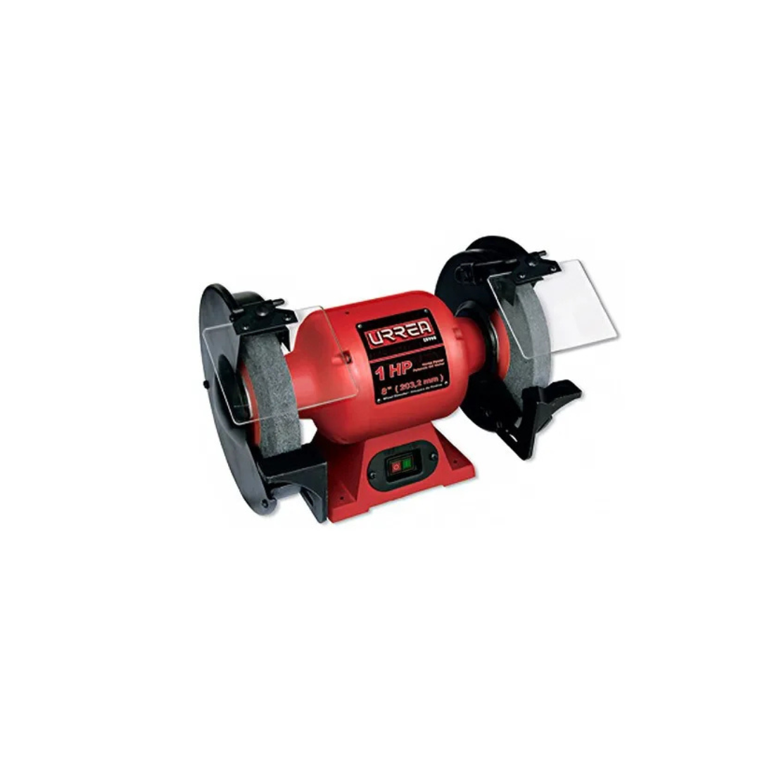 Esmeril de banco 8 pulgadas 1HP 750W 127V 1 fase uso pesado Urrea