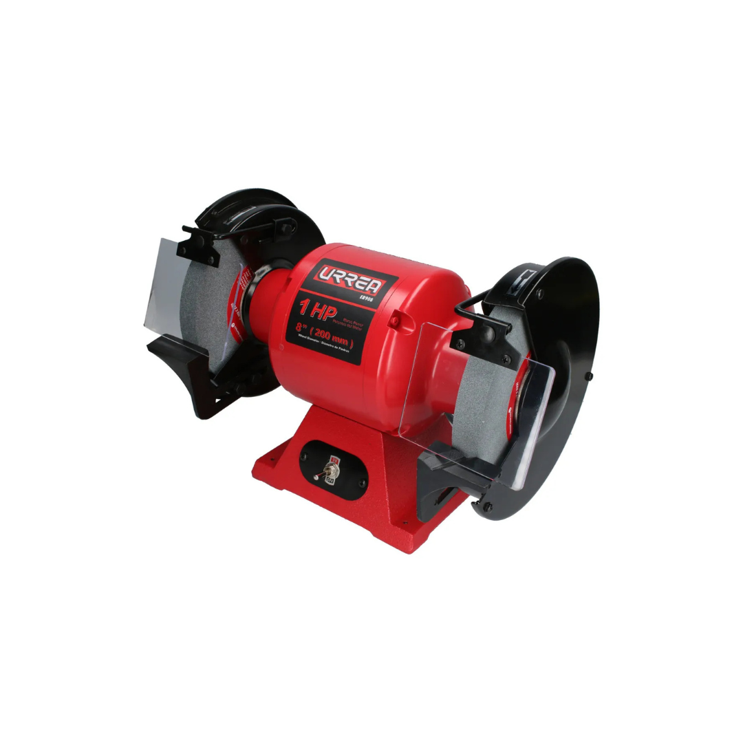 Esmeril de banco 8 pulgadas 1HP 750W 127V 1 fase uso pesado Urrea