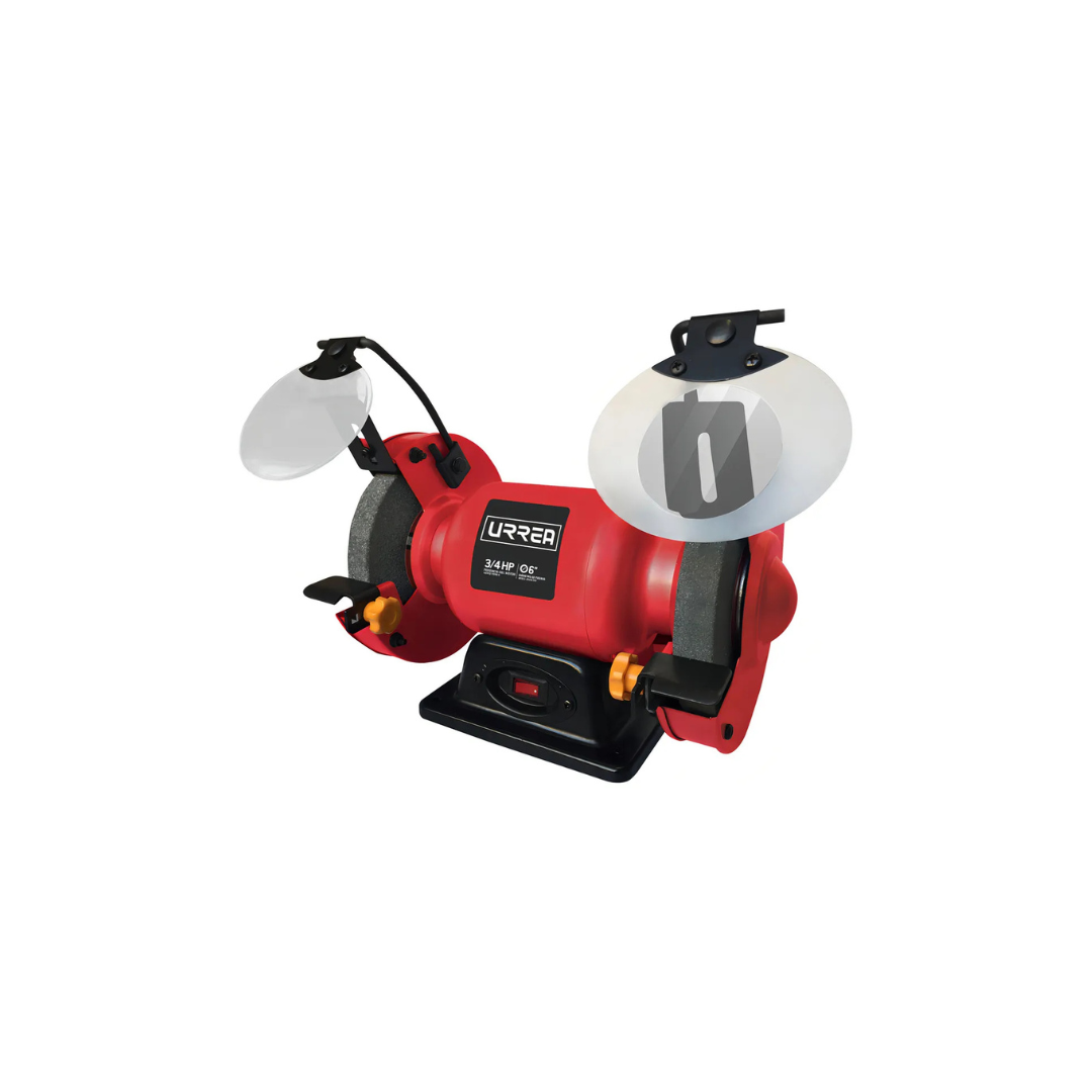 Esmeril de banco 6 pulgadas .75HP 570W 127V 1 fase uso pesado Urrea