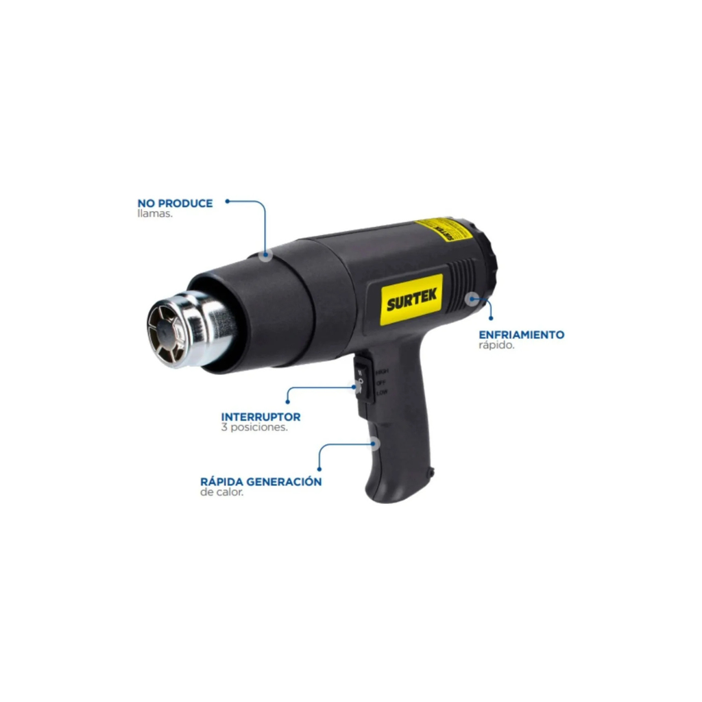 Pistola de calor 1500 W 500C Surtek