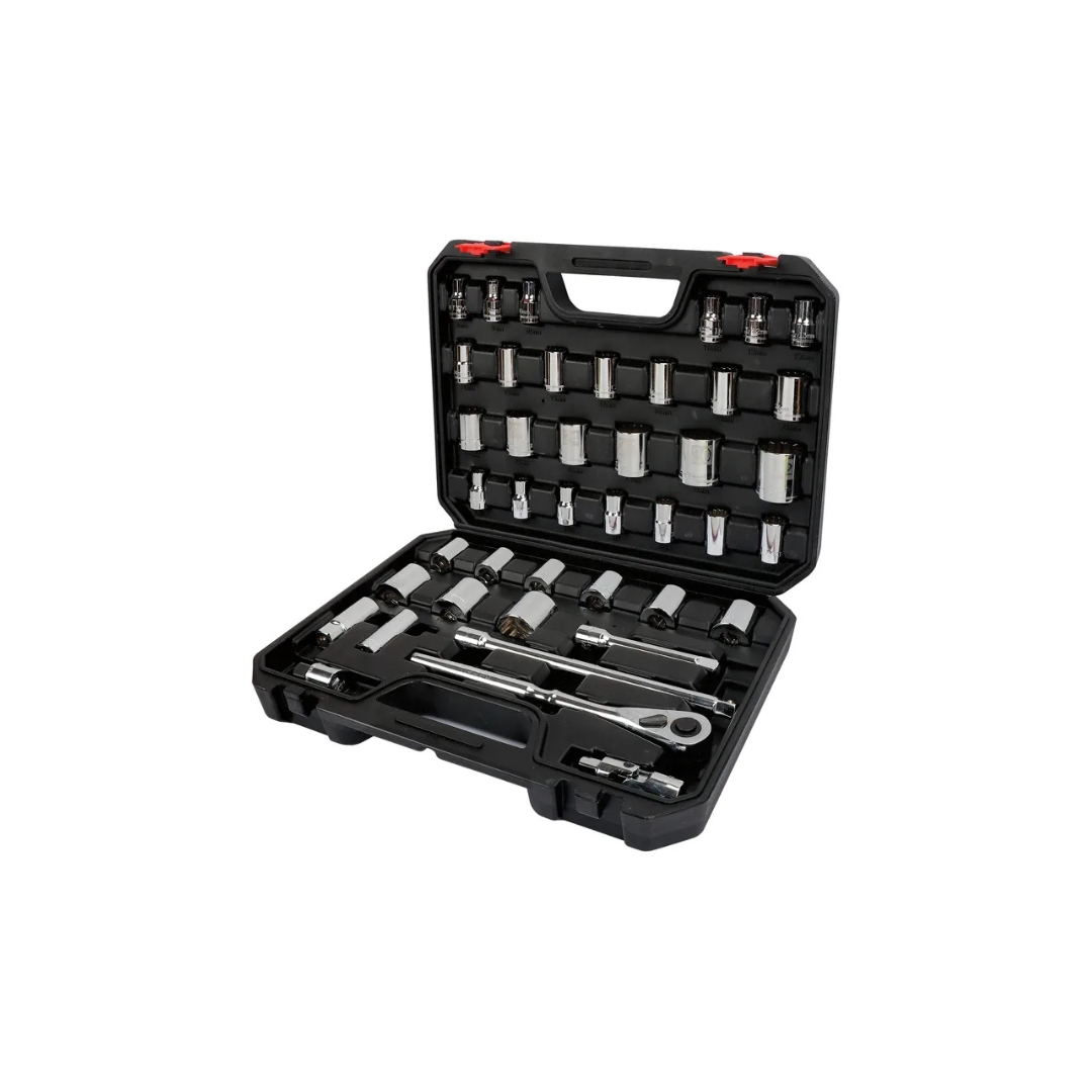 Juego dados y accesorios 1/2 pulgadas 42 pzas estuche plástico Urrea