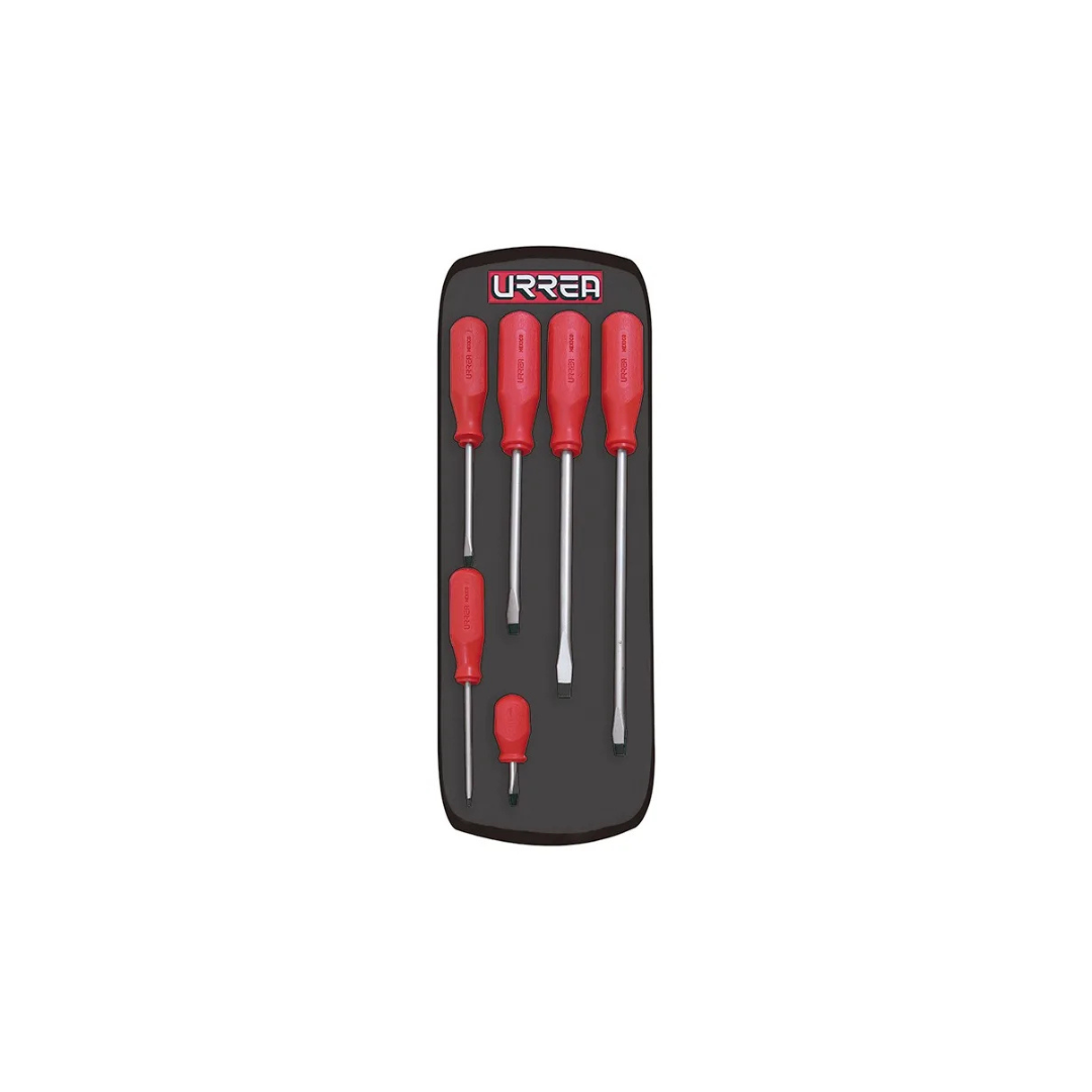 Juego Destornilladores Mango Rojo, Combinados, 6pz Urrea