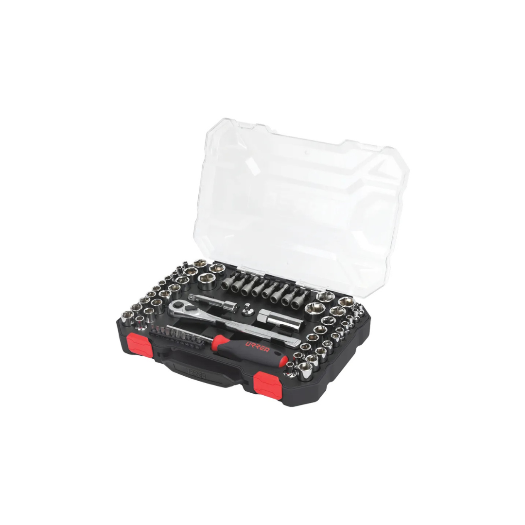 Juego Dados Y Accesorios Cuadro De 1/4 Y 3/8 Comb, 63pz Urrea