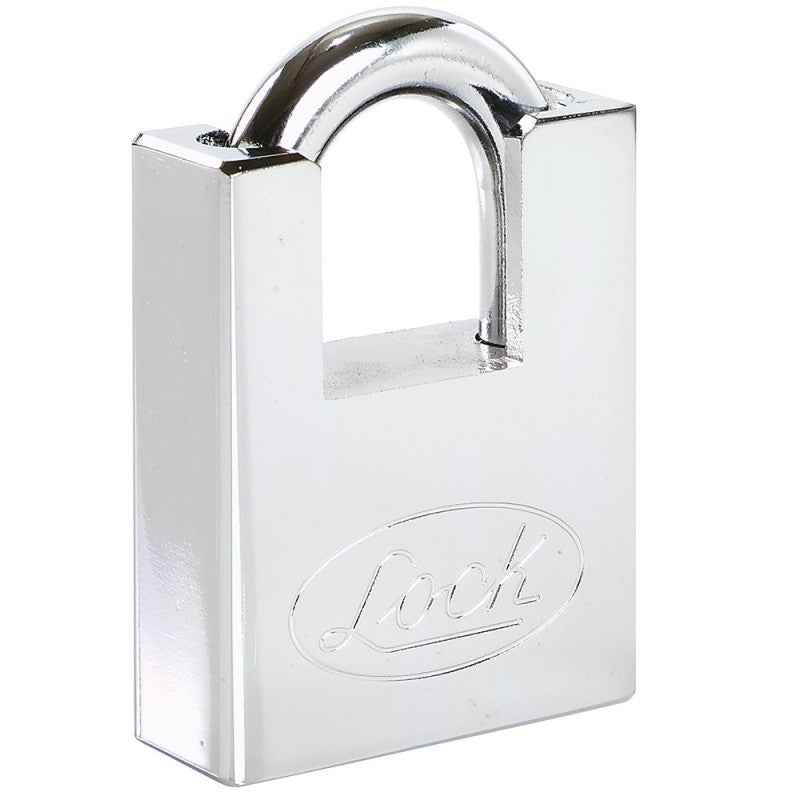 Candado acero antipalanca llave discos cromo satinado Lock
