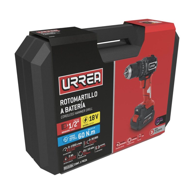 Rotomartillo De Impacto 1/2" Bat Litio-Ion 18 V 60 Nm Urrea
